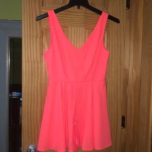 Neon pink dress